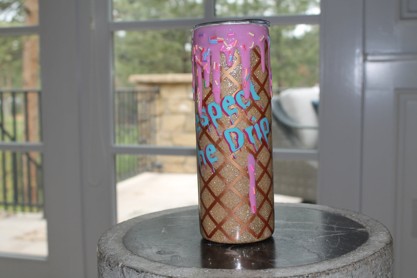 Baseball Mama Chalk 20 or 30 oz Glitter Tumbler Sports Mom