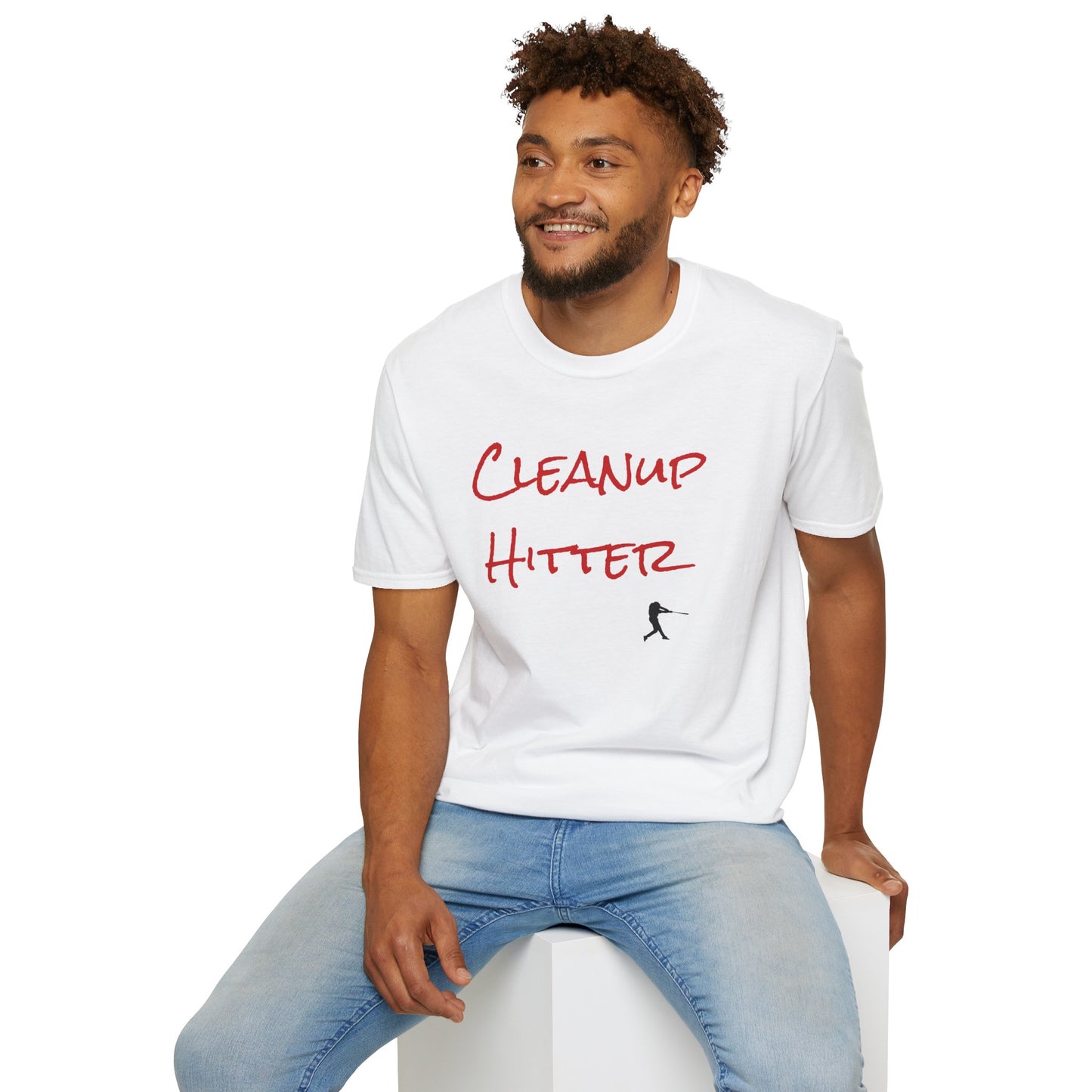Cleanup Hitter Unisex Softstyle T-Shirt - Baseball Tee