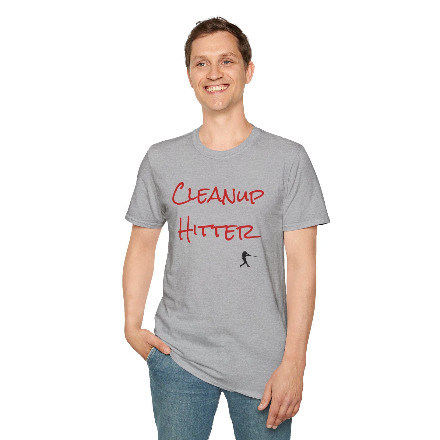 Cleanup Hitter Unisex Softstyle T-Shirt - Baseball Tee