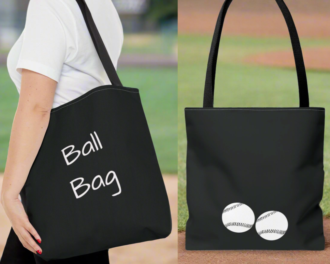 Black BaseBall Bag Tote Bag