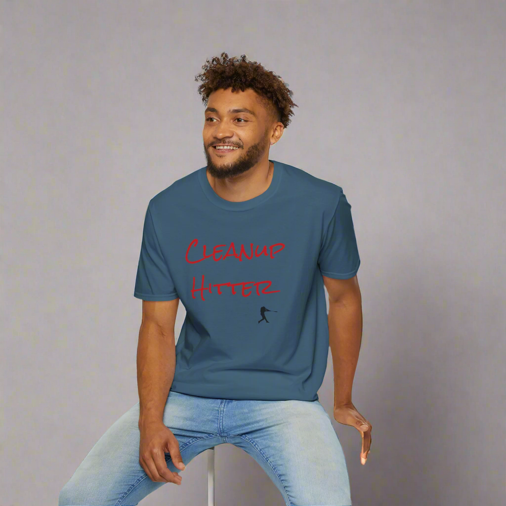 Cleanup Hitter Unisex Softstyle T-Shirt - Baseball Tee